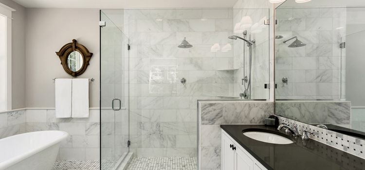 bathroom shower door installation in Lincoln